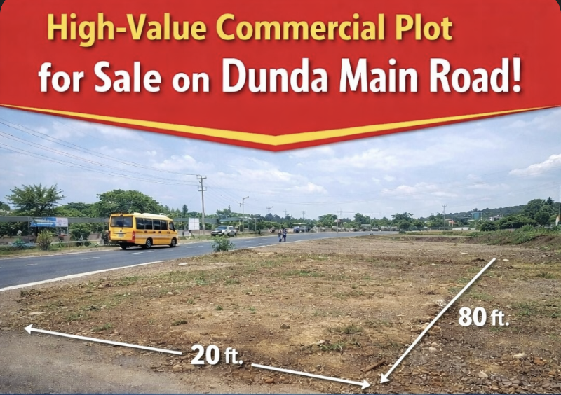 Dunda Main Road Raipur–1,600 Sq. Ft. Land Price: ₹8,000/ sq. ft.– Near Aastha Hospital