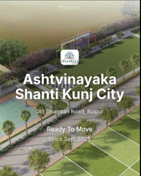 Ashtavinayak Shanti Kunj City: RERA Approved Mega Township-1300/sq. ft. Old Dhamtari Road